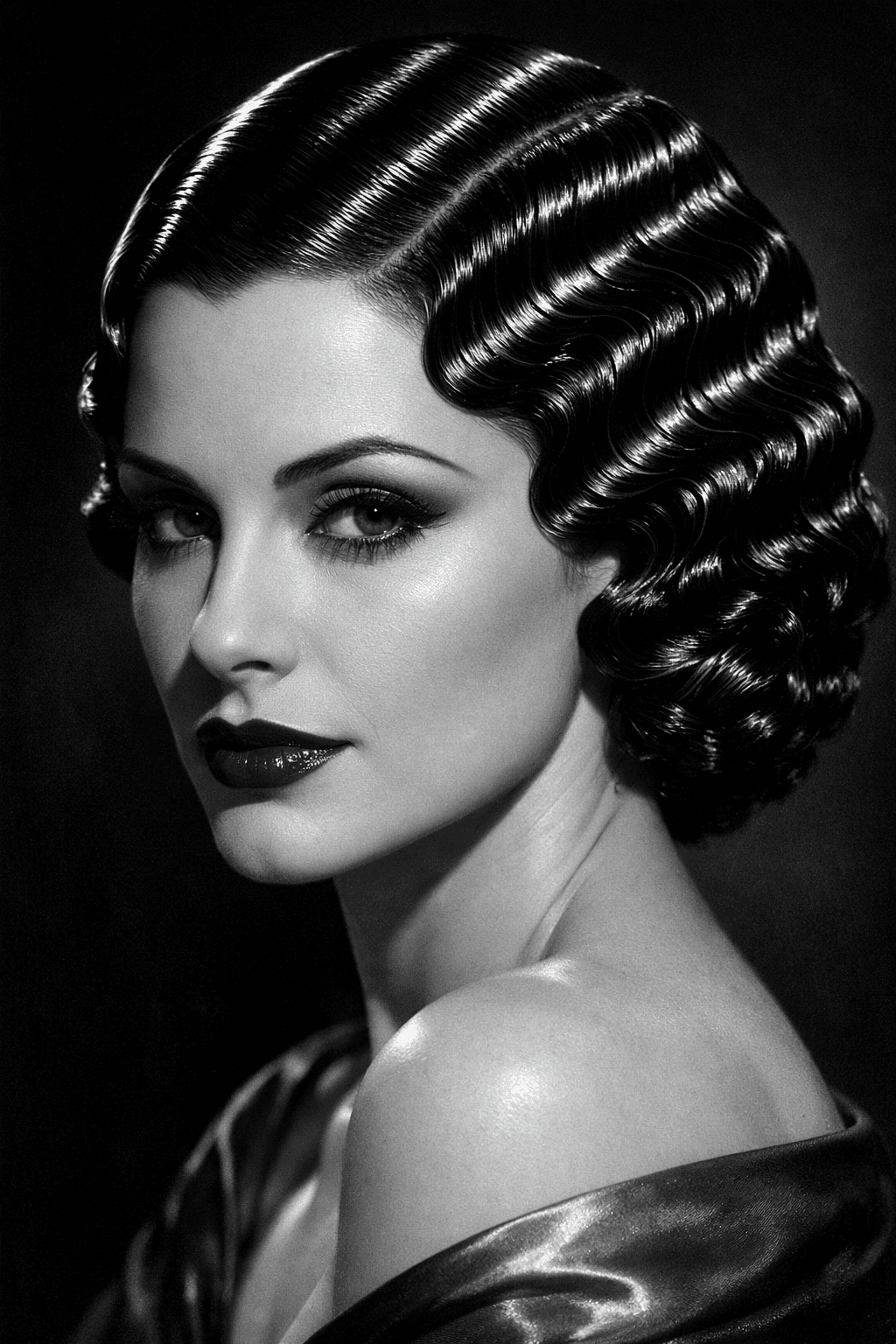 Finger Waves hairstyle illustration