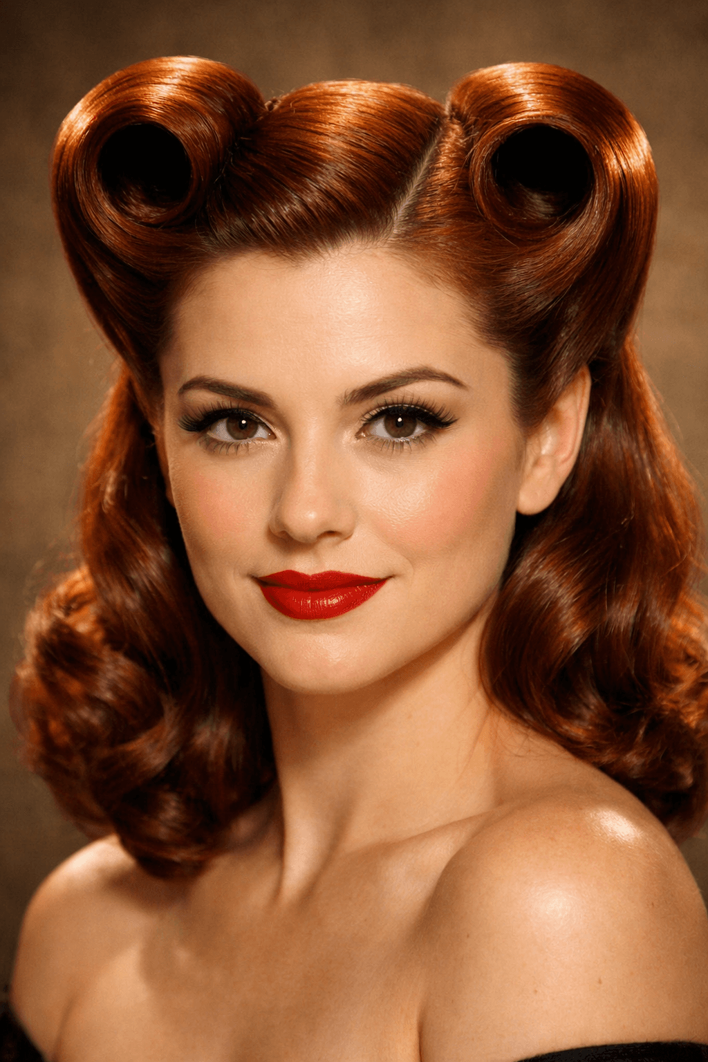 Victory Rolls hairstyle illustration