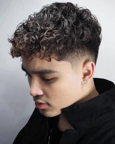Secondary reference image for The Broccoli Cut (The Zoomer Perm / Curly Top Fade).