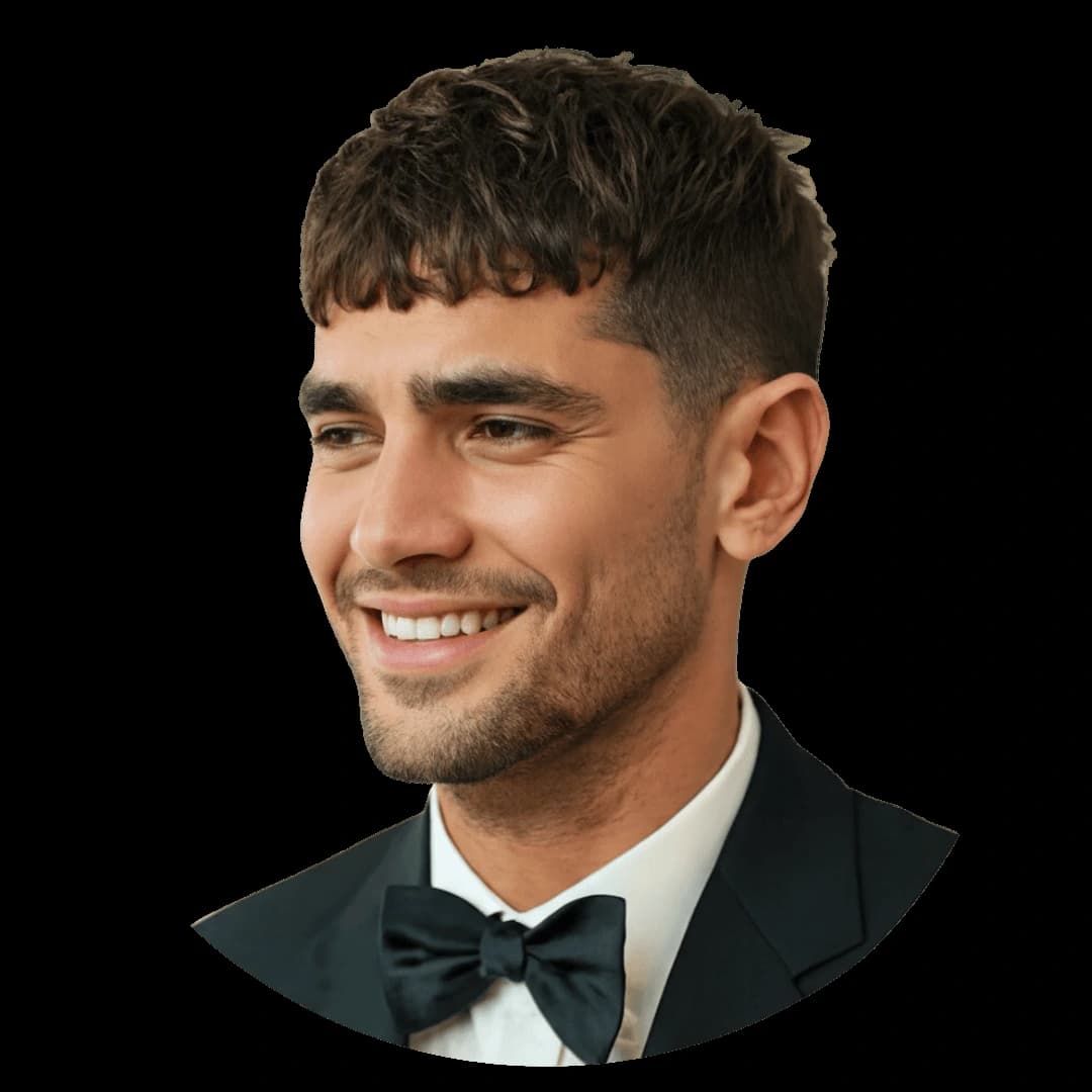 Secondary reference image for The Textured French Crop with High Skin Fade.